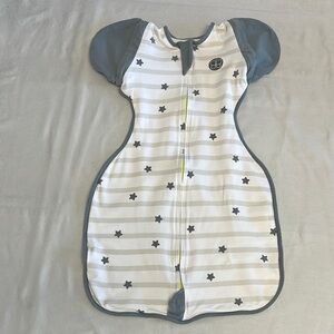 Bb Luv - Gray and White Sleep Sack Pajamas with Zipper
